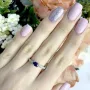 Серебряное кольцо Silver Breeze с натуральным сапфиром 17 размер (1762875)