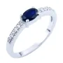 Серебряное кольцо Silver Breeze с натуральным сапфиром 17 размер (1762875)