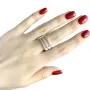 Серебряное кольцо Silver Breeze с керамикой 17.5 размер (1903889)