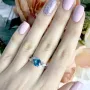 Серебряное кольцо Silver Breeze с натуральным топазом Лондон Блю 18 размер (1957233-18)