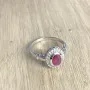 Серебряное кольцо SilverBreeze с натуральным рубином 17 размер (1087992)