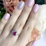 Серебряное кольцо SilverBreeze с натуральным рубином 17 размер (1087992)