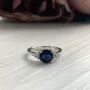 Серебряное кольцо SilverBreeze с сапфиром nano (1190999) 17 размер