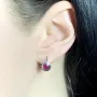 Серебряные серьги SilverBreeze с натуральным рубином (1192443)