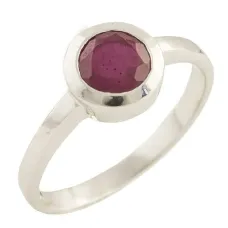 Срібна каблучка SilverBreeze з натуральним рубіном 1.325ct 17.5 розмір (1192436)