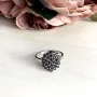 Серебряное кольцо SilverBreeze с натуральным сапфиром 17 (1239216)
