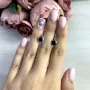 Серебряные серьги SilverBreeze с сапфиром nano (1509777)