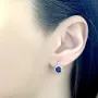 Серебряные серьги SilverBreeze с сапфиром nano (1509777)