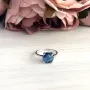 Серебряное кольцо SilverBreeze с натуральным топазом Лондон Блю (1533734) 18 размер
