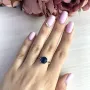 Серебряное кольцо SilverBreeze с натуральным топазом Лондон Блю (1533734) 18 размер