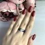 Срібна каблучка SilverBreeze з керамікою 18.5 (1577233)