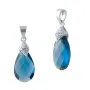 Серебряная подвеска SilverBreeze с топазом Лондон Блю 3.743ct (1652817)