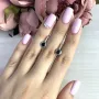 Серебряные серьги SilverBreeze с натуральным сапфиром (1824597)
