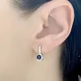 Серебряные серьги SilverBreeze с натуральным сапфиром (1824597)