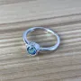 Серебряное кольцо SilverBreeze с натуральным мистик топазом 18 (1838013)
