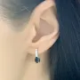 Серебряные серьги SilverBreeze с натуральным сапфиром (1839843)