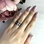 Серебряное кольцо SilverBreeze с керамикой (1903919) 17 размер
