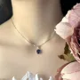 Срібна підвіска SilverBreeze з топазом Лондон Блю (1911259)