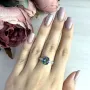 Серебряное кольцо SilverBreeze с натуральным мистик топазом 18 (1913178)
