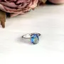 Серебряное кольцо SilverBreeze с натуральным мистик топазом (1913178) 17 размер