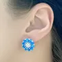 Серебряные серьги SilverBreeze с опалом (1921029)