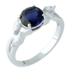 Серебряное кольцо SilverBreeze с сапфиром nano 17 (1959138)