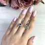 Серебряные серьги SilverBreeze с натуральным топазом Лондон Блю (1961186)