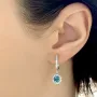 Серебряные серьги SilverBreeze с натуральным топазом Лондон Блю (1961186)