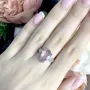 Серебряное кольцо SilverBreeze с натуральным аметистом 17 размер (1966013)