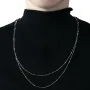 Серебряное колье SilverBreeze без камней 60-63 размер (1967003)