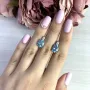 Серебряные серьги SilverBreeze с натуральным топазом (2017349)
