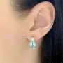 Серебряные серьги SilverBreeze с натуральным топазом (2017349)