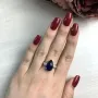 Серебряное кольцо SilverBreeze с сапфиром nano 18 (2017912)
