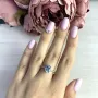 Срібна каблучка SilverBreeze з натуральним топазом 2.18ct (2019077) 17.5