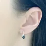 Серебряные серьги SilverBreeze с натуральным сапфиром (2021933)