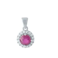 Срібна підвіска SilverBreeze з рубіном 1.003ct (2021520)