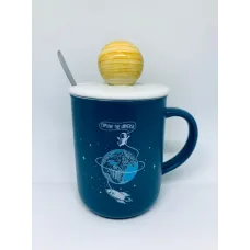 Кружка Explore The Universe з кришкою та ложкою 350 мл Синій (er124117)