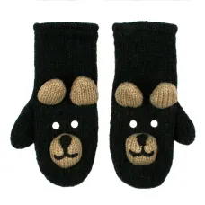 Рукавички Animals Ведмідь Kathmandu Free Size Чорний (23048) Рукавички Animals Ведмідь Kathmandu Free Size Чорний (23048)