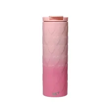 Термочашка YES Pink Heart 420 мл Рожевий (707336)