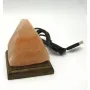 Соляна лампа No Brand Піраміда з гімалайської солі USB 10x9x9 см Різнокольоровий (DN26101)