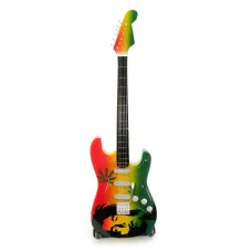 Гитара миниатюра No Brand Bob Marley 24х7,5х1,5 см Разноцветный (DN29869)