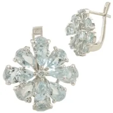 Серебряные серьги SilverBreeze с натуральным топазом 9.283ct (0575544)