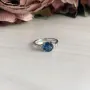 Серебряное кольцо SilverBreeze с натуральным топазом Лондон Блю 17 размер (1074220)