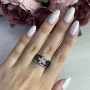Серебряное кольцо SilverBreeze с керамикой 18.5 размер (1150306)
