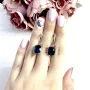 Серебряные серьги SilverBreeze с натуральным топазом Лондон Блю (1533420)