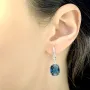 Серебряные серьги SilverBreeze с натуральным топазом Лондон Блю (1533420)