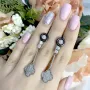 Серебряные серьги SilverBreeze с керамикой (1577387)