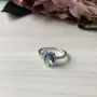Серебряное кольцо SilverBreeze с натуральным мистик топазом 1734339 17.5 размер