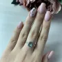 Серебряное кольцо SilverBreeze с натуральным мистик топазом 1734339 17.5 размер