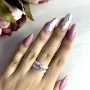 Серебряное кольцо SilverBreeze с натуральным керамикой, перламутром 1764879 18 размер